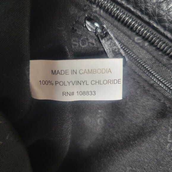 Rosetti Black Textured Shoulder Bag With Gold Accents & Multiple Compartments - Picture 10 of 11